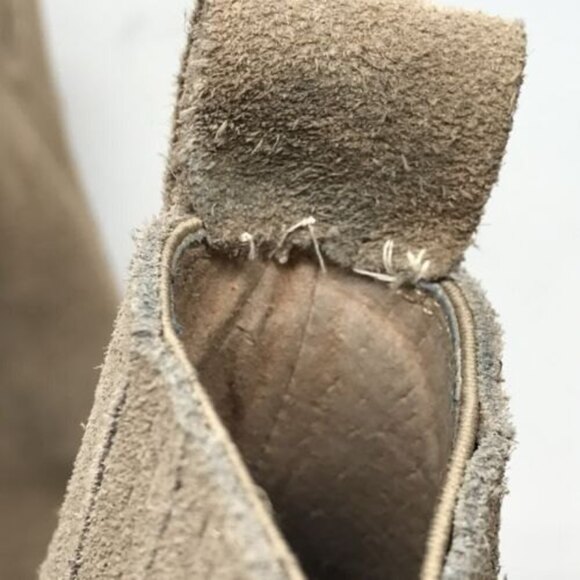 Dolce Vita Womens Size 11 Suede Pull On Ankle Boots Taupe/Tan/Khaki Stacked Heel - Picture 11 of 12